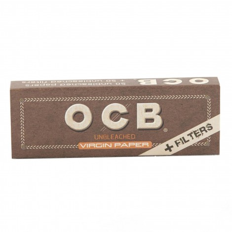 OCB Virgin Unbleached  1 1/4 Rolling Papers + Filters