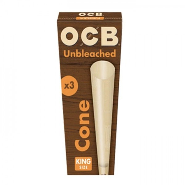 OCB Pre-rolled Cone - Virgin Unbleached Rolling Paper King Size