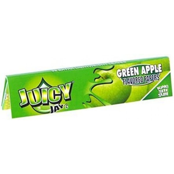 Juicy Jay's King Size Slim Green Apple Flavoured Rolling Papers