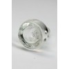 Three dots round thick glass bowl