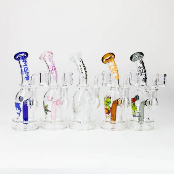 6.5" MGM Glass 2-in-1 bubbler with Graphic [C2673]
