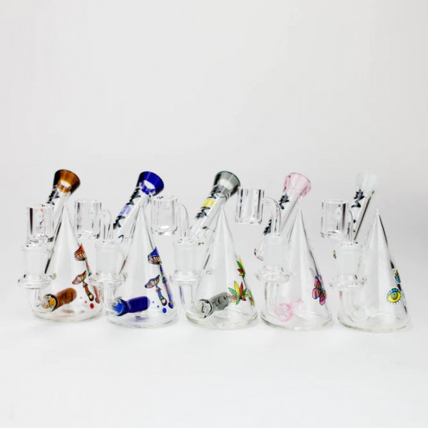 4.5" MGM Glass 2-in-1 bubbler with Graphic [C2672]