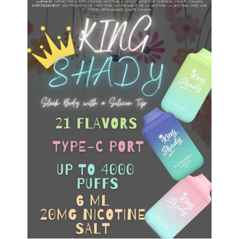Boom! King Shady 4000 Rechargeable Disposable Vape 6ml *Sale